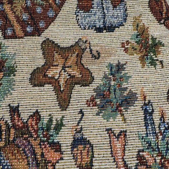 Bueno Tapestry Double Strap Shoulder Bag, Matching Coin Purse, Christmas Motif - Picture 10 of 10